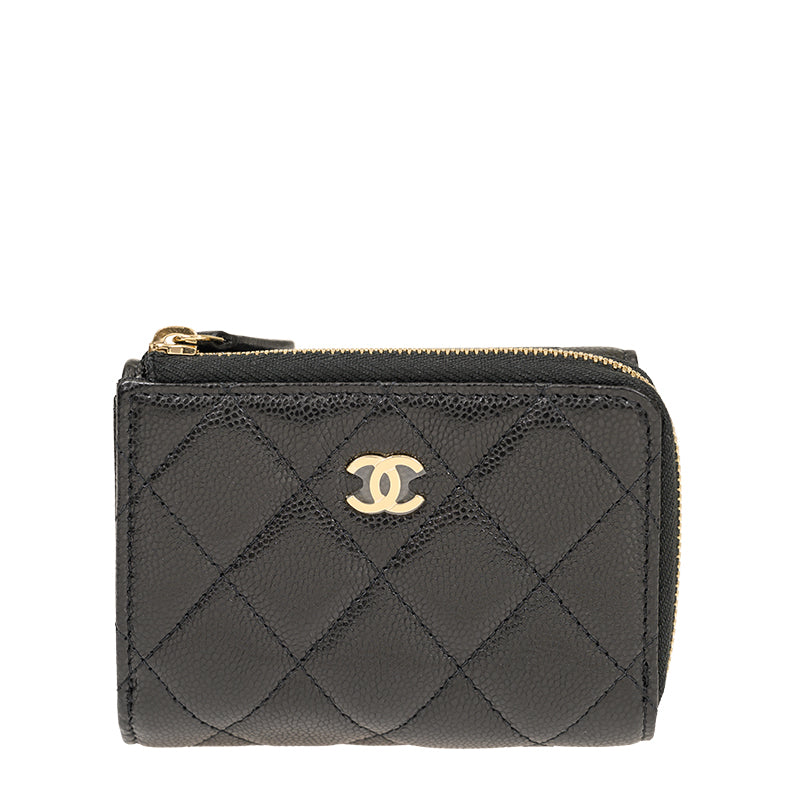 Chanel Short Zipper Wallet AP3177CBLKGP 3462