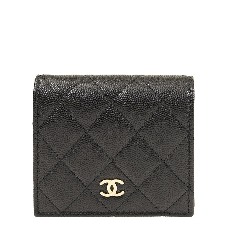 Chanel Short Button Wallet AP3178CBLKGP 3596