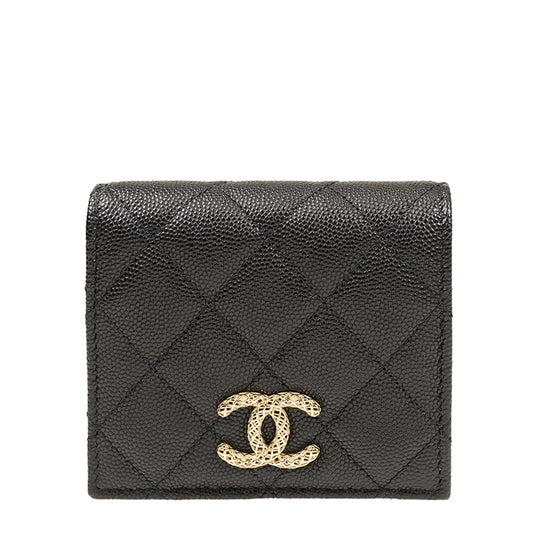 Chanel Short Button Wallet AP3185CBLKGP 1412