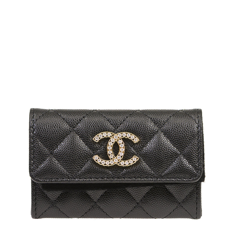Chanel Short Button Wallet AP3400CBLKGP 589