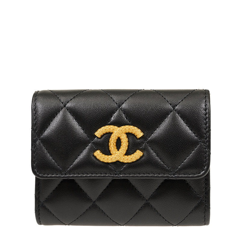 Chanel Short Button Wallet AP3410LBLKGP 3620