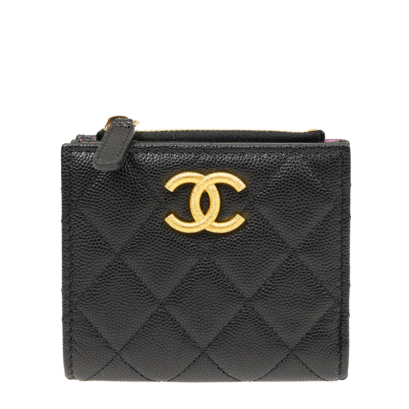 Chanel Short Button Wallet AP3526CBLKGP 1915