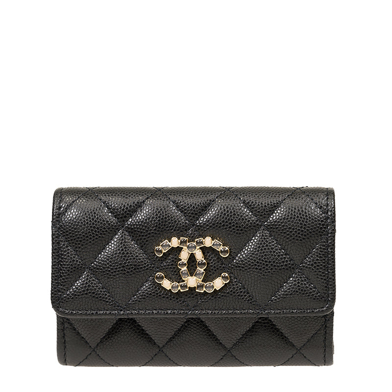 Chanel Short Button Wallet AP3608CBLKGP 1964