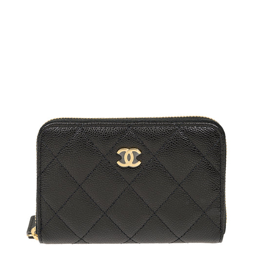 Chanel Short Zipper Wallet AP3686CBLKGP 1515
