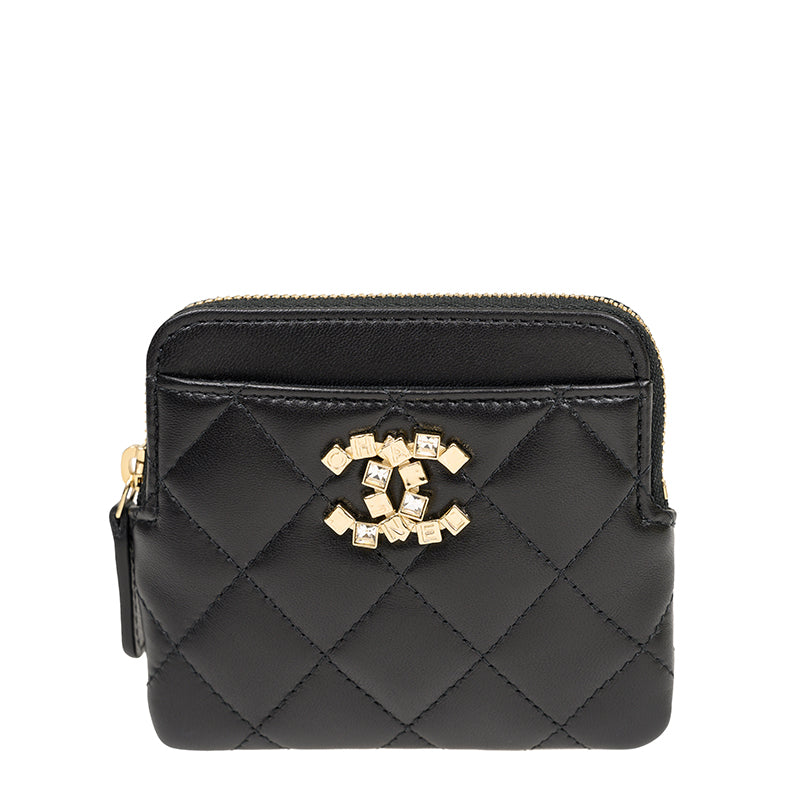 Chanel Short Zipper Wallet AP3843LBLKGP 1328