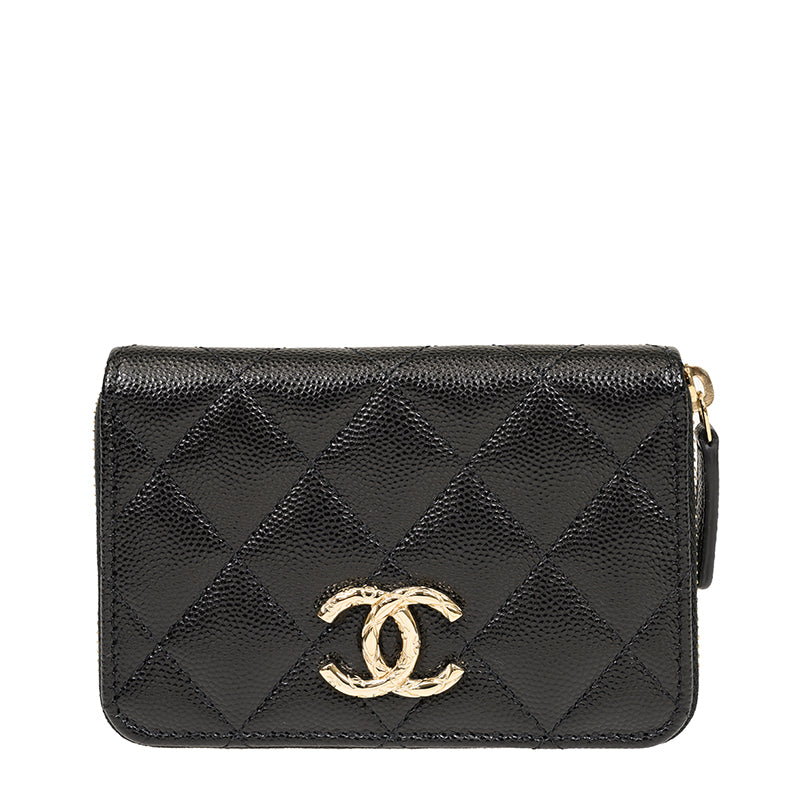 Chanel Short Button Wallet AP3977CBLKGP 1734