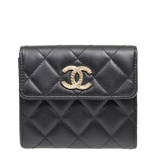 Chanel Short Button Wallet AP4251CBLKGP 547
