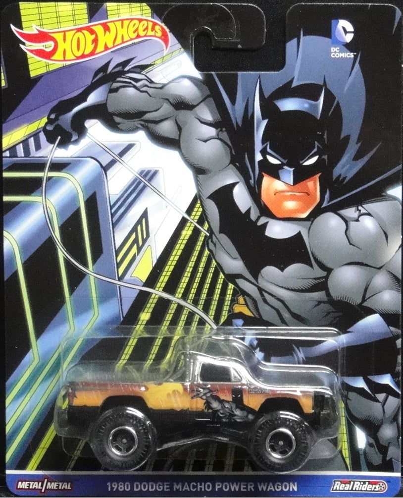 MATTEL HOT WHEELS DC COMICS REAL RIDERS BATMAN 1980 DODGE MACHO POWER WAGON 25342