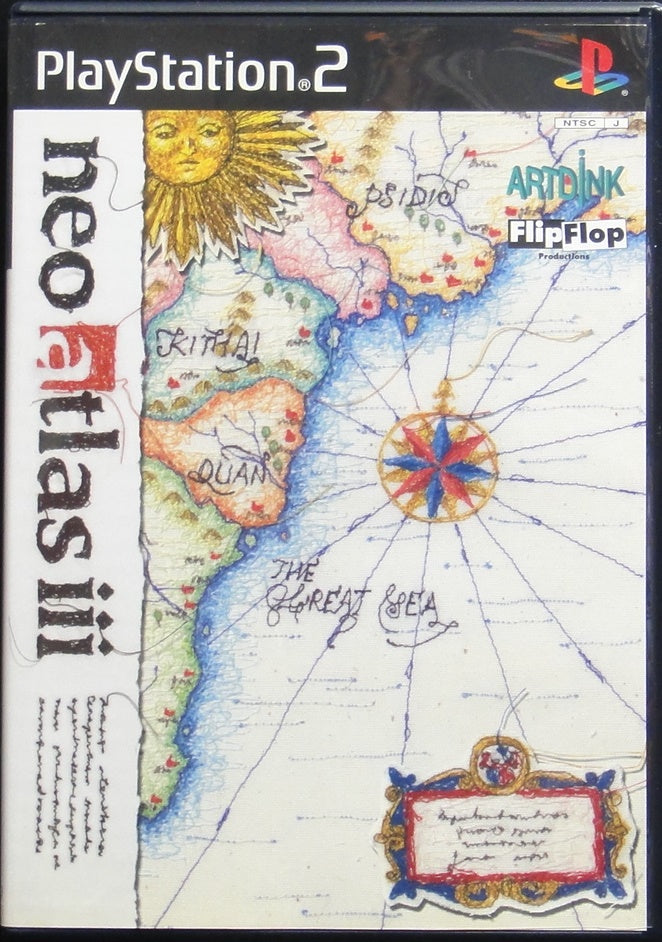 SONY COMPUTER ENTERTAINMENT SCEI SCE PLAYSTATION 2 PS2 GAME ARTDINK FLIPFLOP NEO ATLAS III SLPS25016