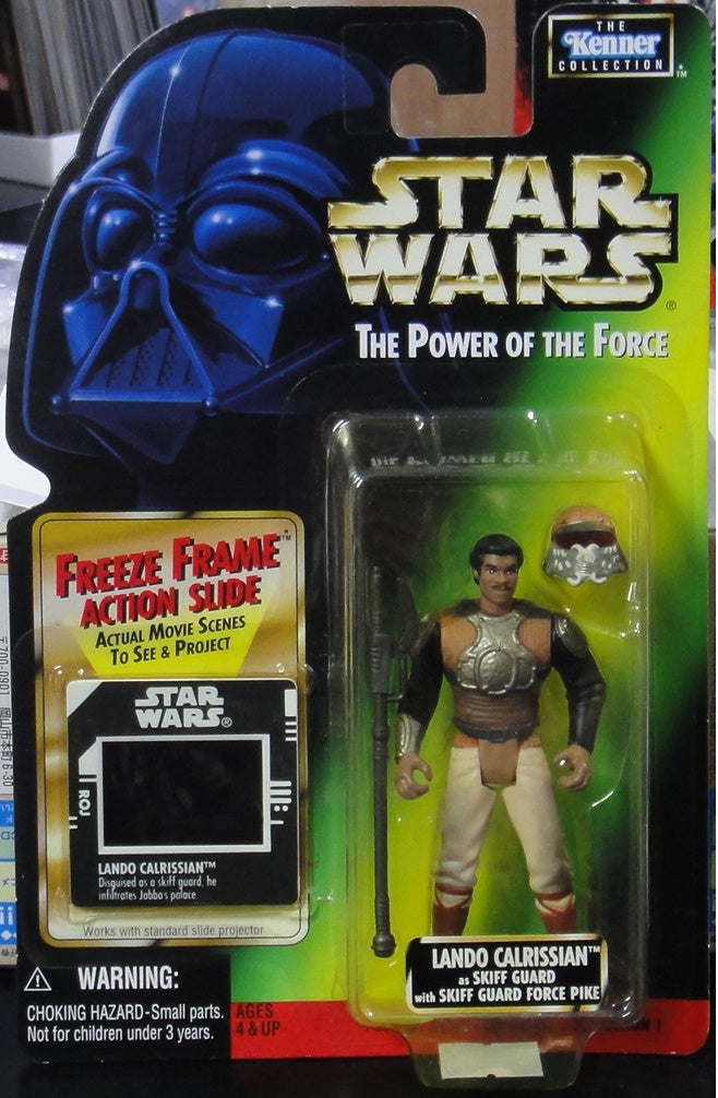 KENNER MUSIC STAR WARS POWER OF THE FORCE LANDO CALRISSIAN AS SKIFF GUARD WITH FORCE PIKE ACTION FIGURE