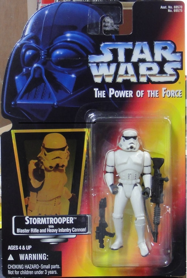 KENNER STAR WARS POWER OF THE FORCE STORMTROOPER WITH BLASTER RIFLE AND HEAVY INFANTRY CANNON 69575