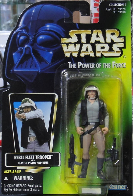 KENNER STAR WARS POWER OF THE FORCE REBEL FLEET TROOPER WITH BLASTER PISTOL AND RIFLE 69696