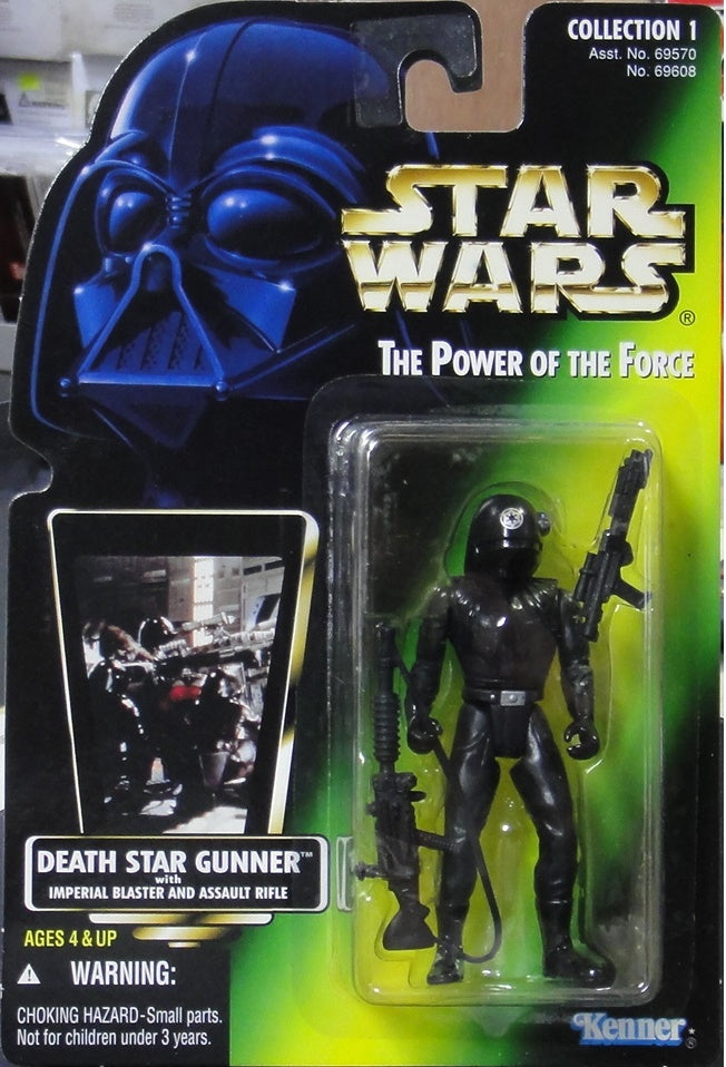 KENNER STAR WARS POWER OF THE FORCE DEATH STAR GUNNER WITH IMPERIAL BLASTER AND ASSAULT RIFLE 69608