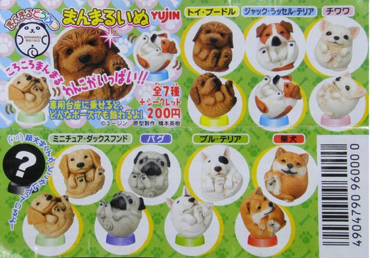 YUJIN Cute Round Dog Shape Poodle Jack Russell Terrier Chihuahua Dachshund Pug Bull Terrier Shiba Inu MANMARU ANIMALS 8 Types Gashapon