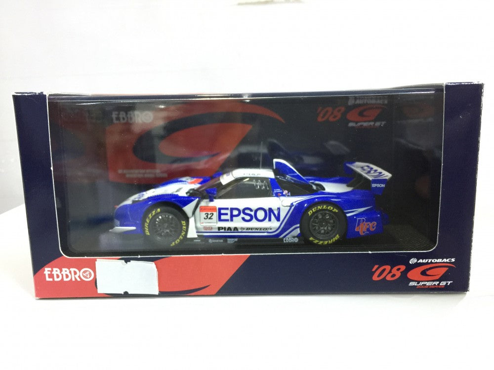 EBBRO 1/43 HONDA EPSON NSX SUPER GT 500 WHITE BLUE
