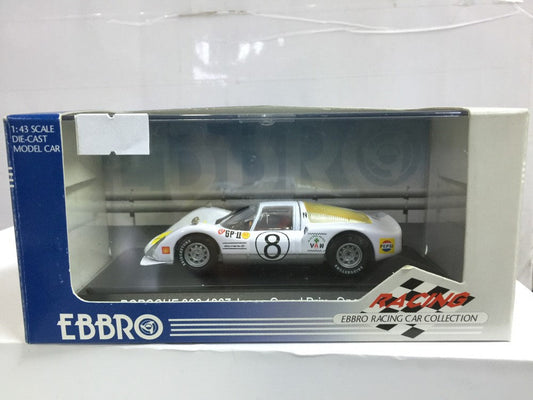 EBBRO 1/43 PORSCHE 906 CARRERA 6 1967 JAPAN GRAND PRIX WHITE YELLOW #8