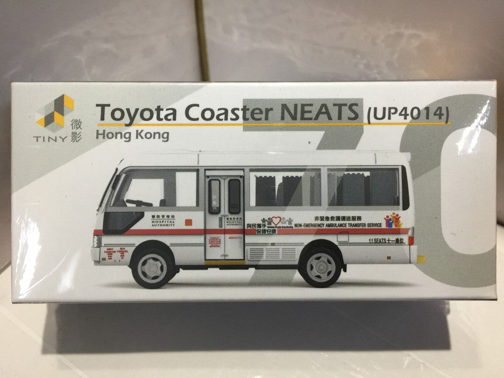 TOYEAST TINY CITY 70 DIE-CAST MODEL CAR TOYOTA COASTER HONG KONG NEATS BUS UP4014 ATC64487 14376