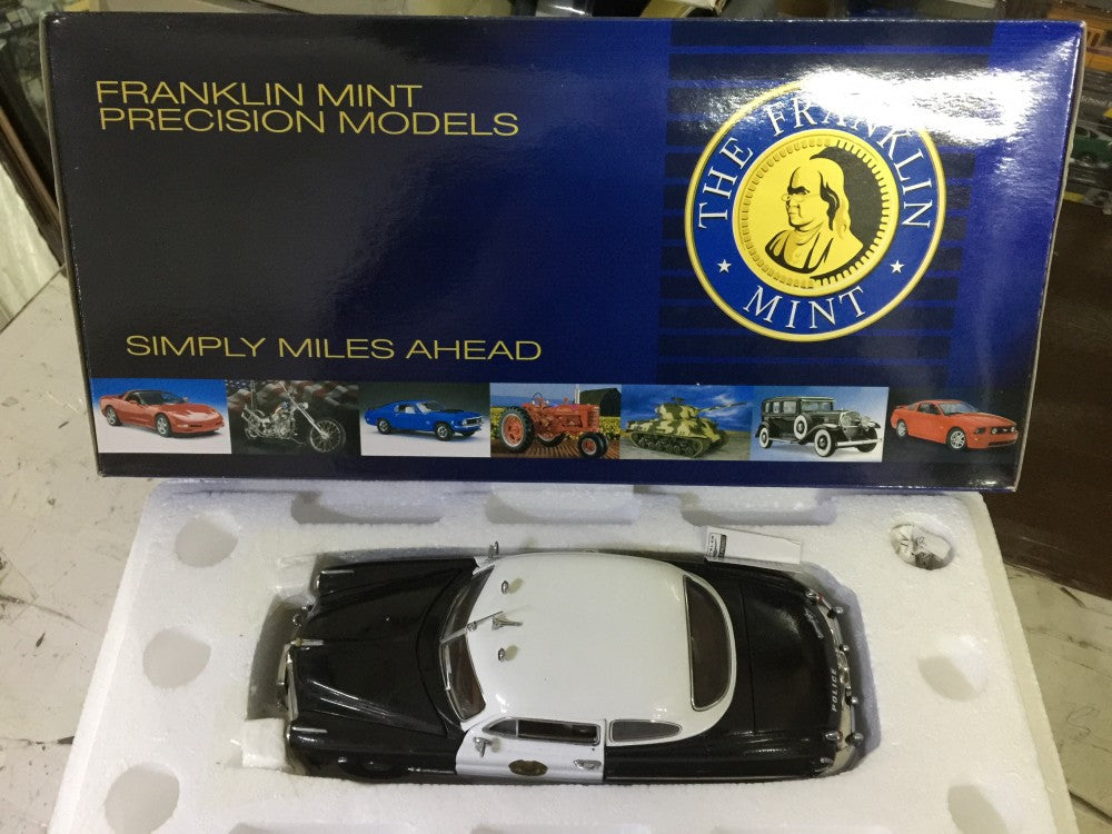 FRANKLIN MINT 1/24 1951 HUDSON HORNET POLICE CRUISER BLACK WHITE