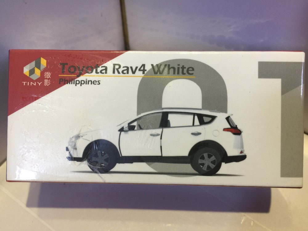 TOYEAST TINY 01 DIE-CAST MODEL CAR TOYOTA RAV4 WHITE PHILIPPINES ATC64467