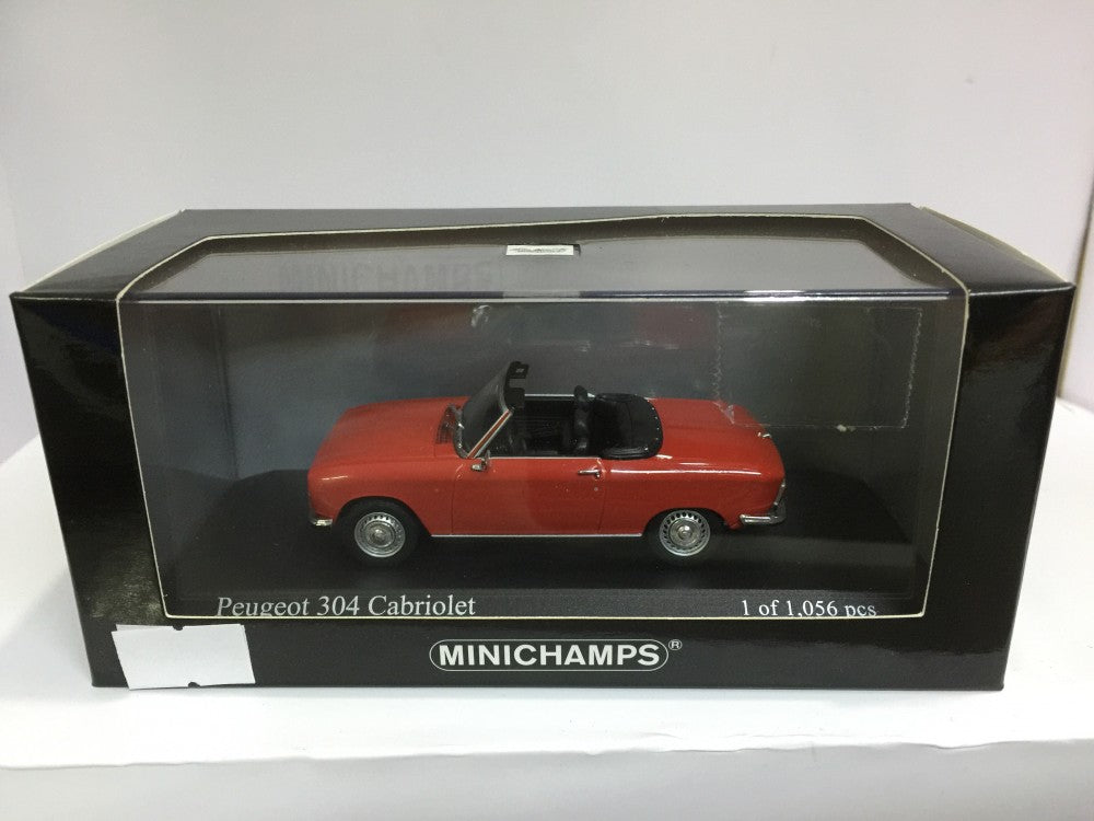 MINICHAMPS 1/43 PEUGEOT 304 CABRIOLET 1972 RED