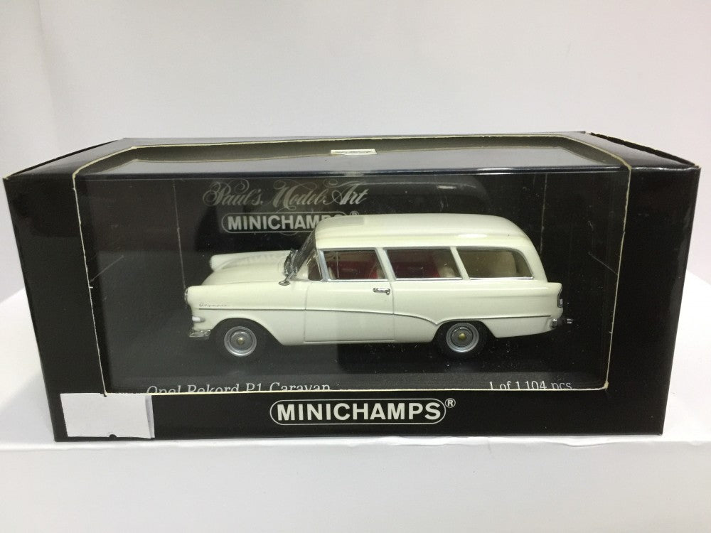 MINICHAMPS 1/43 OPEL REKORD P1 CARAVAN 1958-60 WHITE