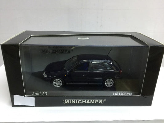 MINICHAMPS 1/43 AUDI A3 5-DOOR 1999 DARK BLUE