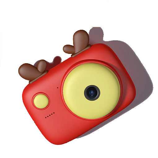 MuMu 40MP 2.4-inch IPS screen front and rear dual camera children's camera (red deer)