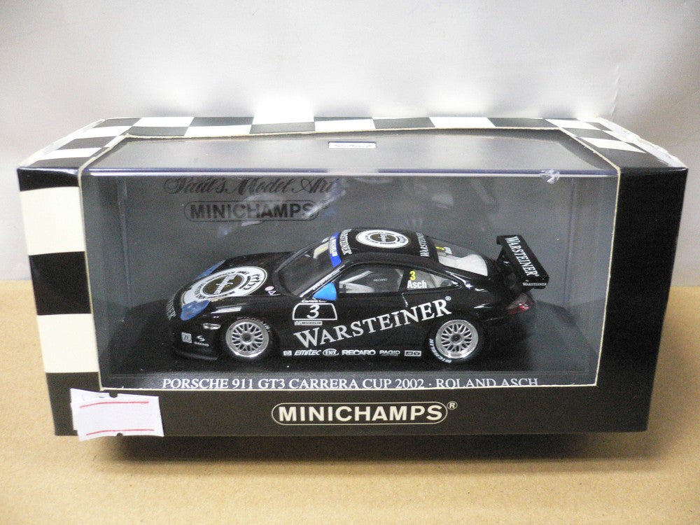 MINICHAMPS 1/43 PORSCHE 911 GT3 CARRERA CUP 2002 ROLAND ASCH #3