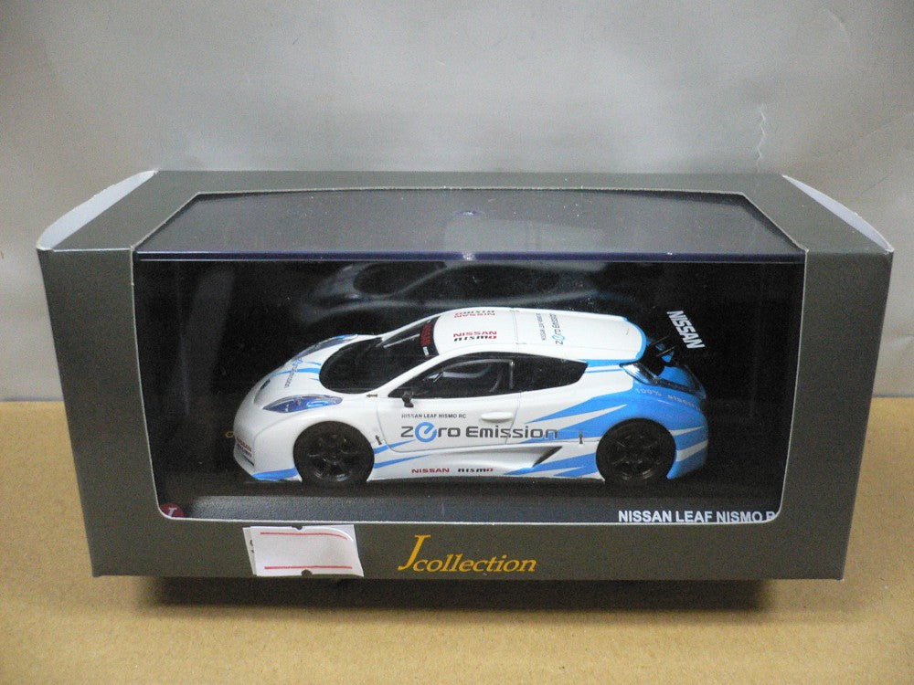 KYOSHO JCOLLECTION 1/43 NISSAN LEAF NISMO RC WHITE BLUE