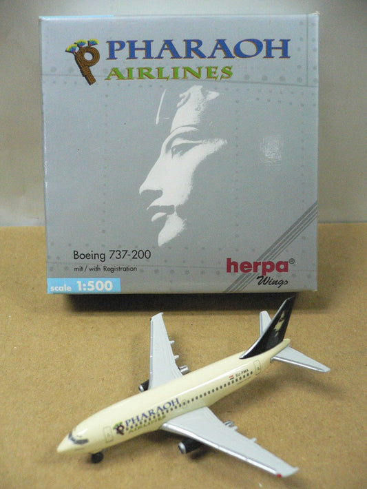 HERPA WINGS 1/500 PHARAOH AIRLINES BOEING 737-200 SU-PAM