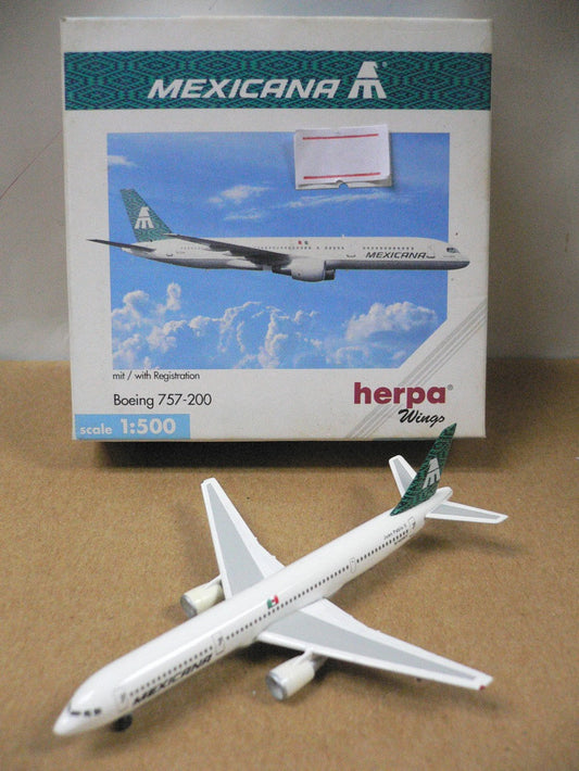 HERPA WINGS 1/500 MEXICANA BOEING 757-200 N763MX