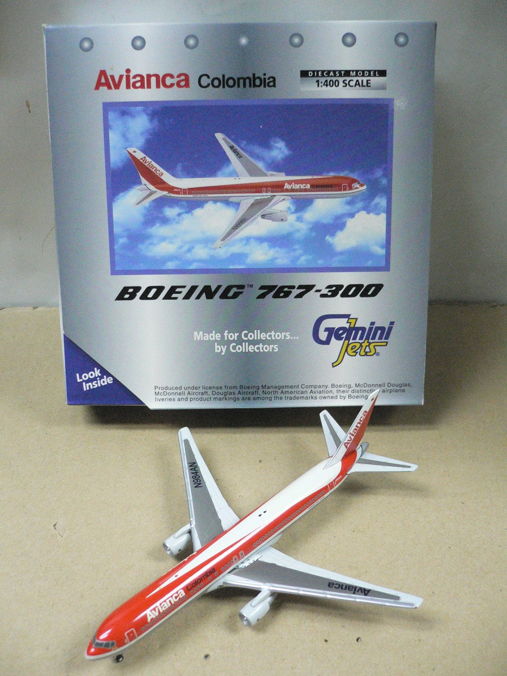 GEMINI JETS 1/400 AVIANCA COLOMBIA BOEING 767-300 N984AN