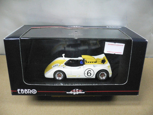 EBBRO 1/43 TOYOTA 7 JAPAN GP 1969 WHITE YELLOW #6