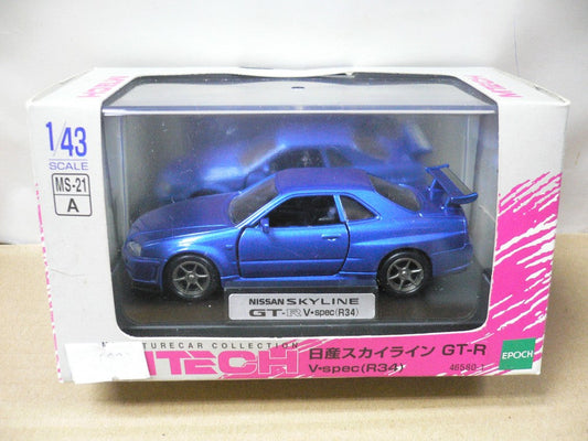 MTECH 1/43 NISSAN SKYLINE GTR V-SPEC R34 BLUE