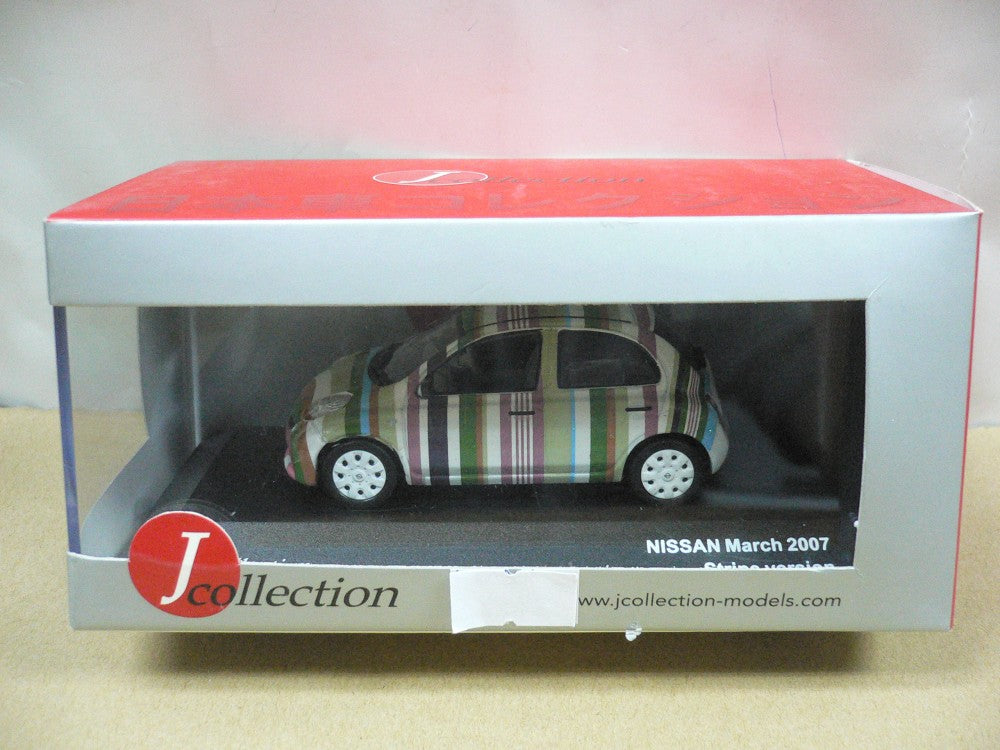 JCOLLECTION 1/43 NISSAN MARCH STRIPE VERSION STRIPE