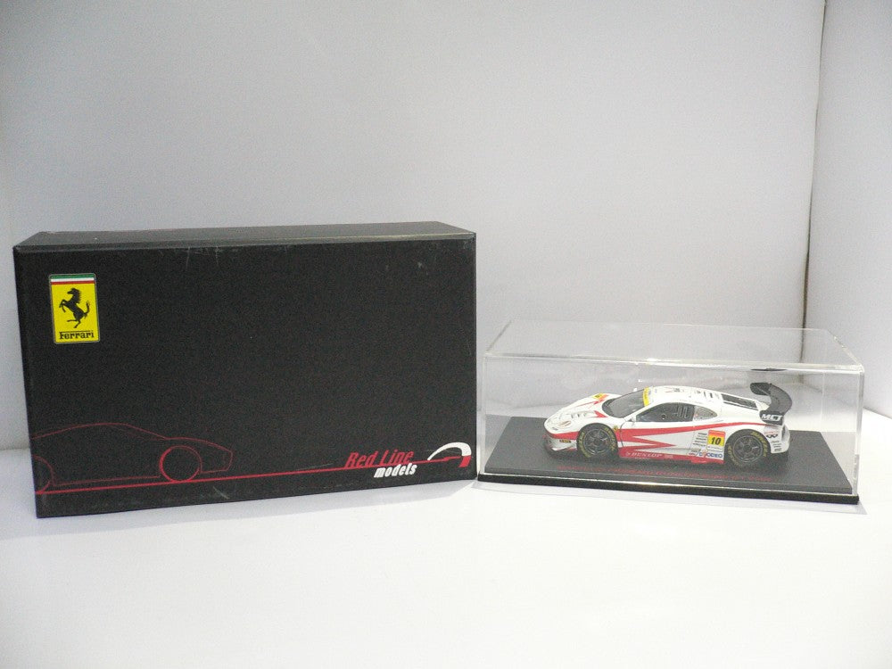 RED LINE EBBRO 1/43 MACH-GO FERRARI DUNLOP #10 SUPER GT 300 2005 WHITE