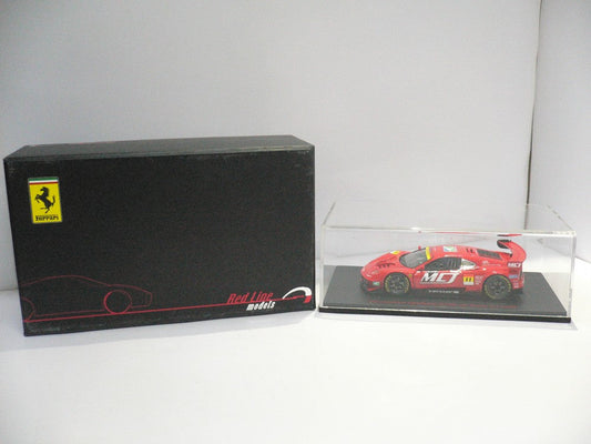 RED LINE EBBRO 1/43 JIM GAINER FERRARI DUNLOP #11 SUPER GT 300 2005 RED