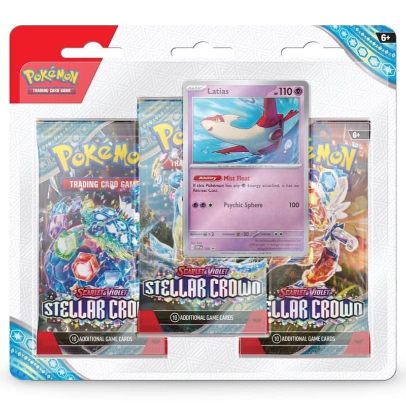 Pokemon TCG US Version SV07 Stellar Crown 3 Pack Booster Blister