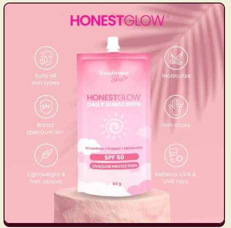 Transformed Skin Honestglow Daily Sunscreen SPF50
