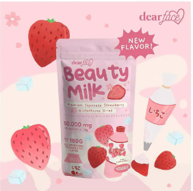 Dear Face Beauty Milk Premium Japanese Strawberry Collagen Drink