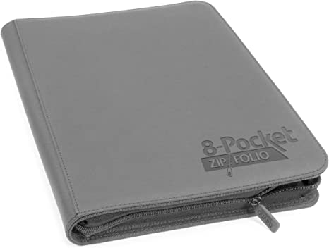 Ultimate Guard Binder 8-Pocket QuadRow Zipfolio XenoSkin - Gray