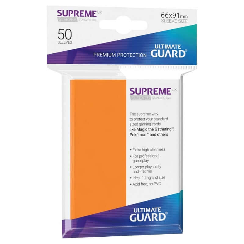 Ultimate Guard 50 - Supreme UX Sleeves Standard Size - orange