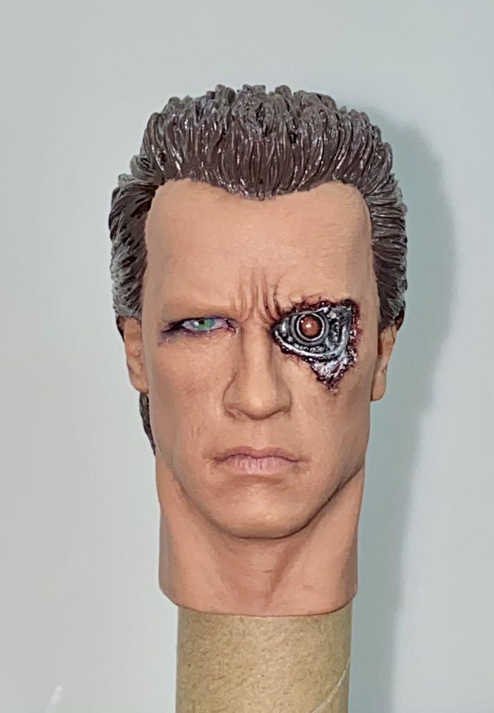 1:6 TOYS CUSTOM HOT MOVIE Parts The Terminator  - T800 HEAD SCULPT