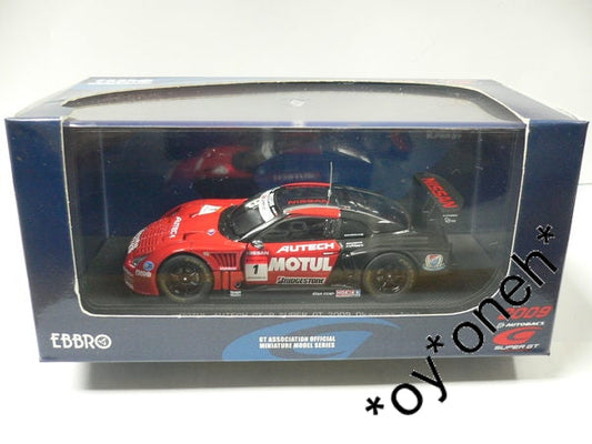 EBBRO 1/43 NISSAN SKYLINE R35 MOTUL AUTECH GT-R SUPER GT 500 2009 OKAYAMA TEST BLACK #1