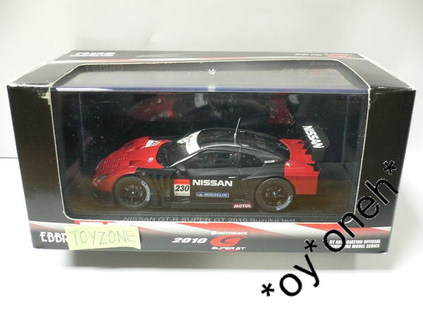 EBBRO 1/43 NISSAN GT-R SUZUKA TEST SUPER GT 500 2010 #230 RED BLACK