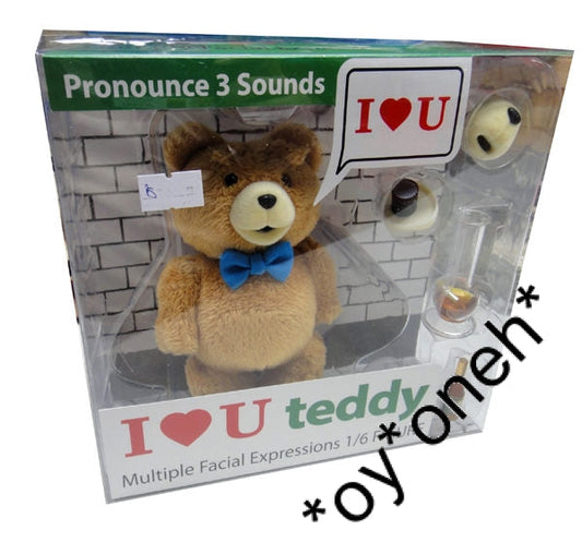 1:6 TEDDY voice doll MOVIE: TED Bear 30 I LOVE U TEDDY MULTIPLE FACIAL EXPRESSIONS FIGURE  b32565347