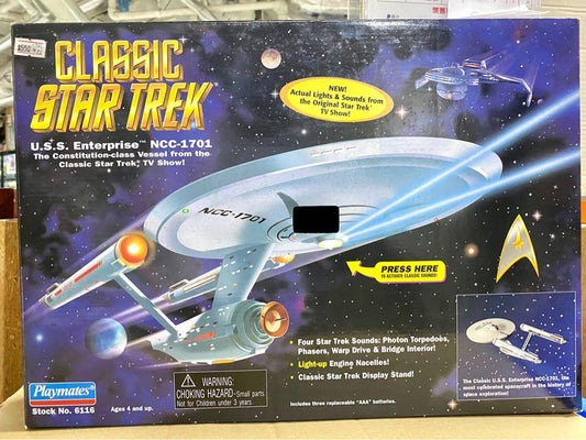 C961-52 PLAYMATES CLASSIC STAR TREK USS ENTERPRISE NCC-1701 VESSEL USED