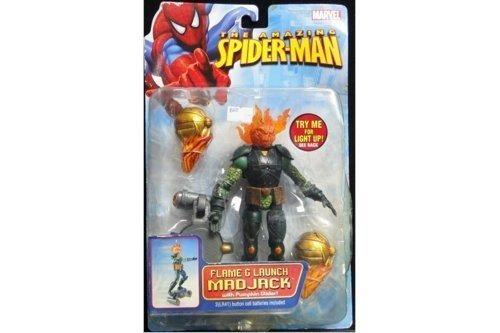 TOY BIZ AMAZING SPIDER-MAN FLAME & LAUNCH MAD JACK PUMPKIN SLIDER