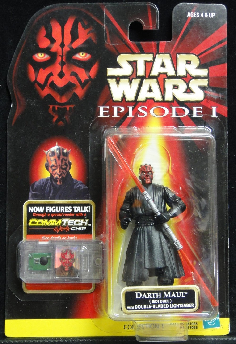 HASBRO STAR WARS EPISODE I DARTH MAUL JEDI DUEL WITH DOUBLE-BLADED LIGHTSABER