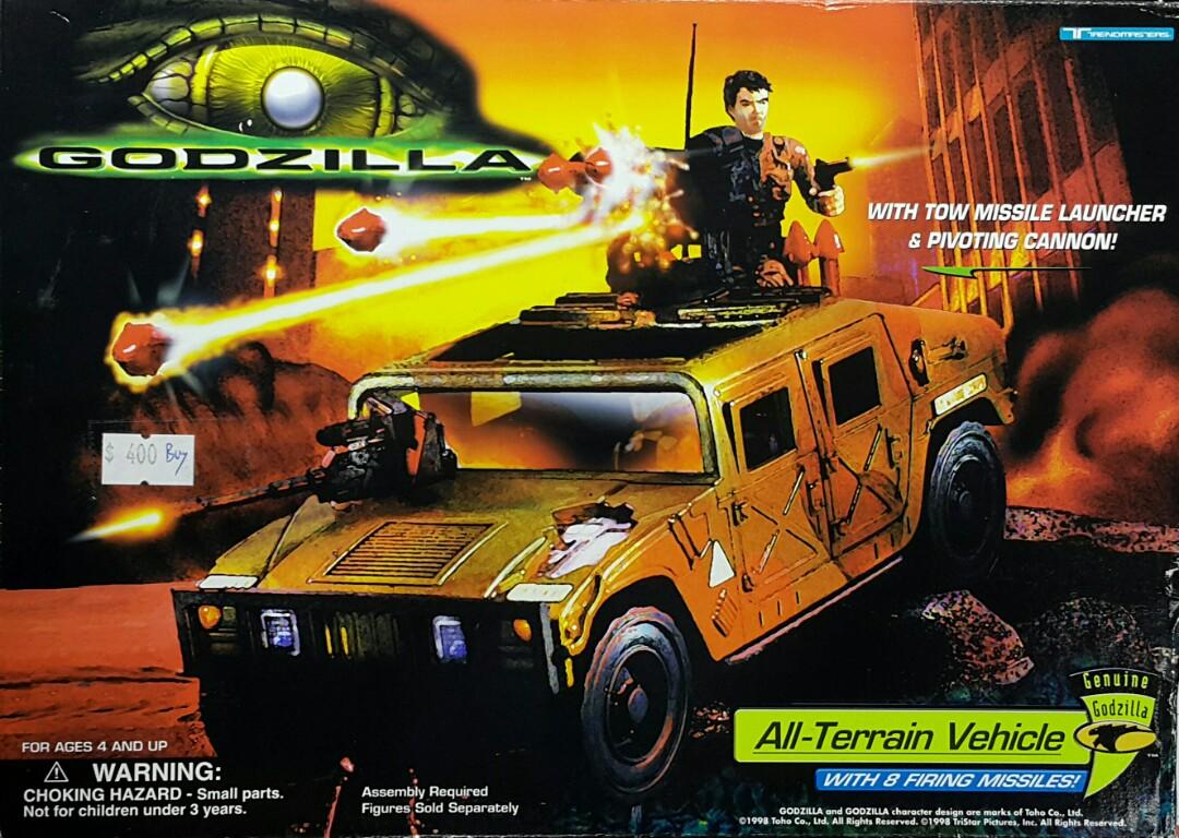 TRENDMASTERS 08544 GOD ZILLA ALL-TERRAIN VEHICLE WITH TOW MISSILE LAUNCHER & PIVOTING CANNON  L